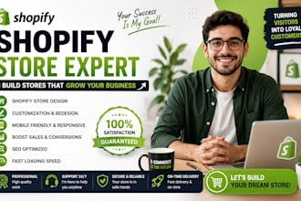 develop shopify store design redesign shopify store