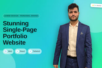 create a stunning single page portfolio website from your resume