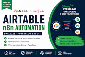 fix and optimize airtable automation and n8n database workflows