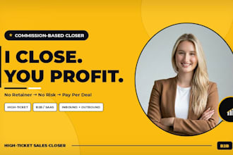 commission based sales closer high ticket sales rep and appointment setter