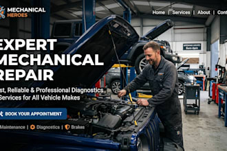 design wix car wash website auto repair website mechanic website auto detailing