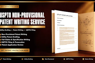 uspto non provisional patent filing patent writing utility drafting and filing