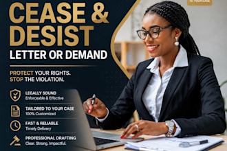 draft a professionaliy a cease and desist letter or demand