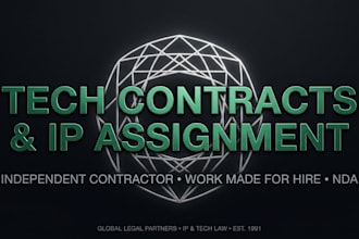 draft tech independent contractor agreement and IP assignment
