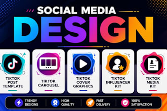 do tiktok post template, tiktok carousel, tiktok cover graphics