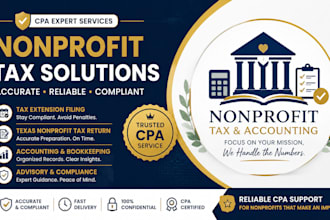 file nonprofit tax extension and prepare texas nonprofit tax return CPA