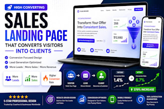 design a sales landing page that converts visitors into clients