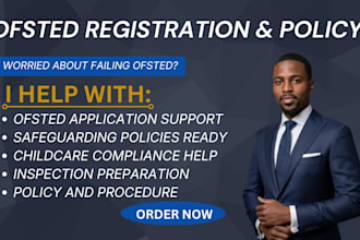 handle your ofsted registration, business plan, policies for setup