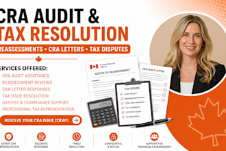 resolve cra audits, reassessments, respond to cra letters and canada tax issues
