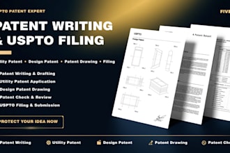 patent writing utility drafting design patent drawing filing patent check uspto