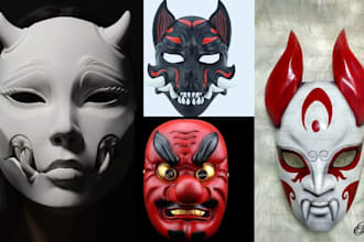 sculpt custom 3d mask 3d helmet cosplay armor cosplay mask 3d print anime mask