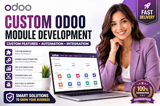 develop custom odoo modules, features, erp automation, and odoo implementation