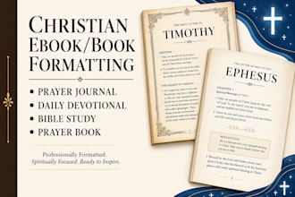 format christian ebook, daily devotional, prayer journal and christian book