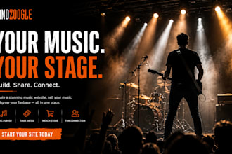 bandzoogle store, design bandzoogle website, bandzoogle page, merch
