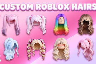 create custom roblox ugc hair, 3d hair models, and accessories for you
