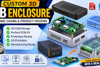 design 3d pcb enclosure, electronic casing and product housing