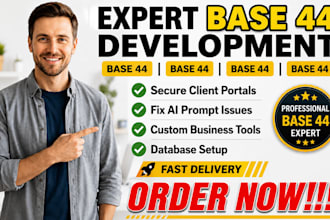 design a base 44 client portal, base 44 database, and base 44 tool