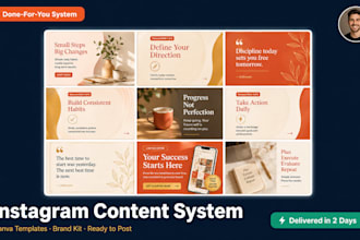 design a canva instagram content system and branded templates