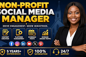 non profit social media manager charity event planning ngo ministry social media