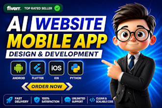 develop a flutter app, ai mobile app, ai web app, ai website, n8n automation