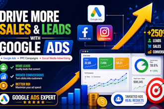 drive leads and sales with google ads setup digital marketing and social media