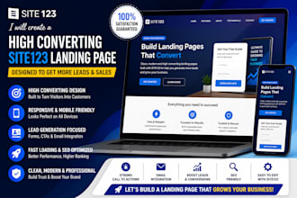 create a high converting site123 landing page for your business