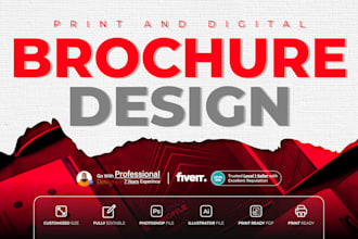 design minimal print and digital brochure