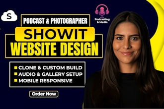 clone or build a showit photographer website and podcast landing page