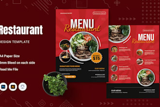 design food menu bar cafe drink and cocktail menu for bistro restaurants