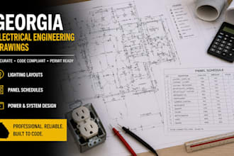 design georgia electrical engineering plans lighting layouts, panel schedule