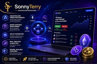 develop a blockchain prediction market website like polymarket