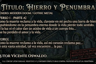 provide exclusive pre written dark and metal lyrics