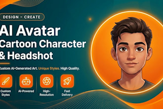 design your ai avatar cartoon character and headshot