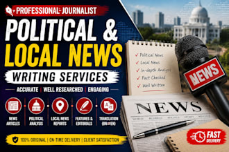 write literature, local and national news articles