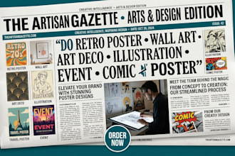 do retro poster wall art deco illustration travel poster event comic poster