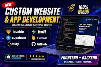 build website, app or mvp product with bolt new ai, lovable ai, cursor ai