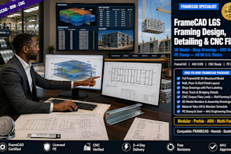 design detail lgs cfs framing structures on framecad for USA