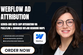 build webflow landing page connect webflow capi and hotjar heatmaps