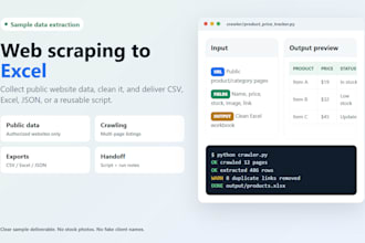 build web scraping crawling and data extraction tools
