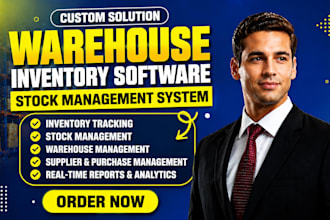 develop a warehouse inventory software, stock management system, inventory track
