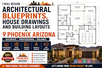 design architectural blueprints, house drawings and building layouts in phoenix