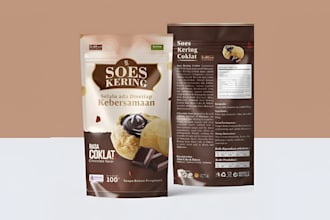 do food pouch design, label design, stand up pouch, sachet and bag packaging