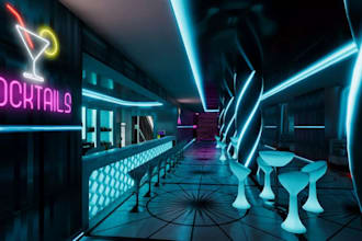 build custom vrchat world vr metaverse vr map vrc chillout cyberpunk spatial io