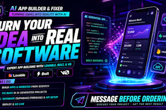 ai app builder using lovable, plus bug fixes and database setup