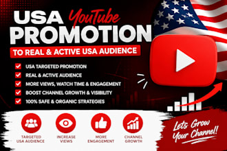 do usa youtube promotion to a real and active usa audience