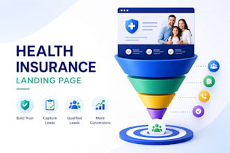 create a health insurance landing page for lead generation
