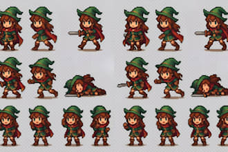 create 2d pixel art animation and retro sprite sheets for your game