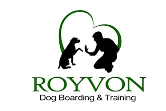 design vibrant dog boarding and training logo