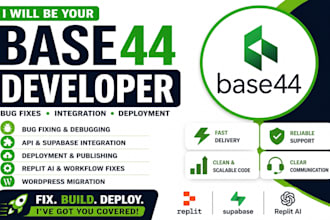 be your base44 developer for bug fixes integration and deployment saas developer