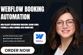 set up webflow booking system with webflow stripe calendly and automation expert